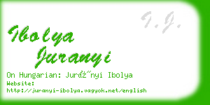 ibolya juranyi business card